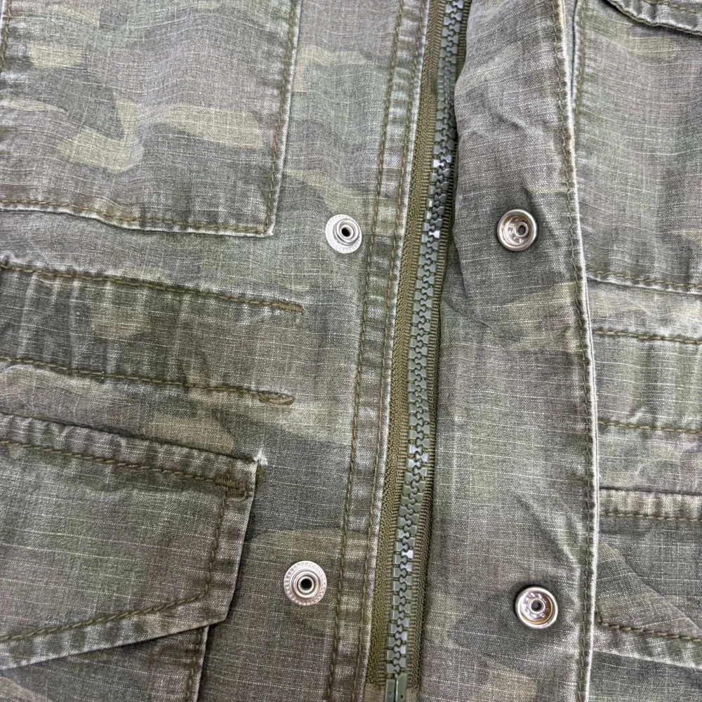 OshKosh Bgosh Kids Camo Field Jacket Green Military Utility Coat Size 6 READ